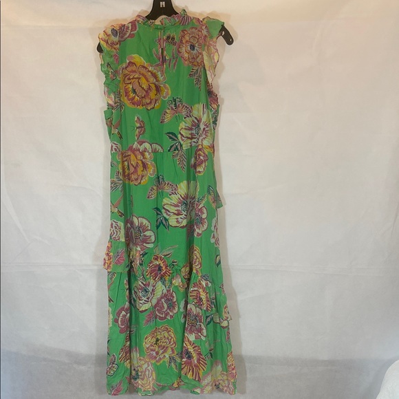 BANKANAN . NY . JAIPUR , Size LARGE , Green Floral Island Maxi Dress - Picture 17 of 17